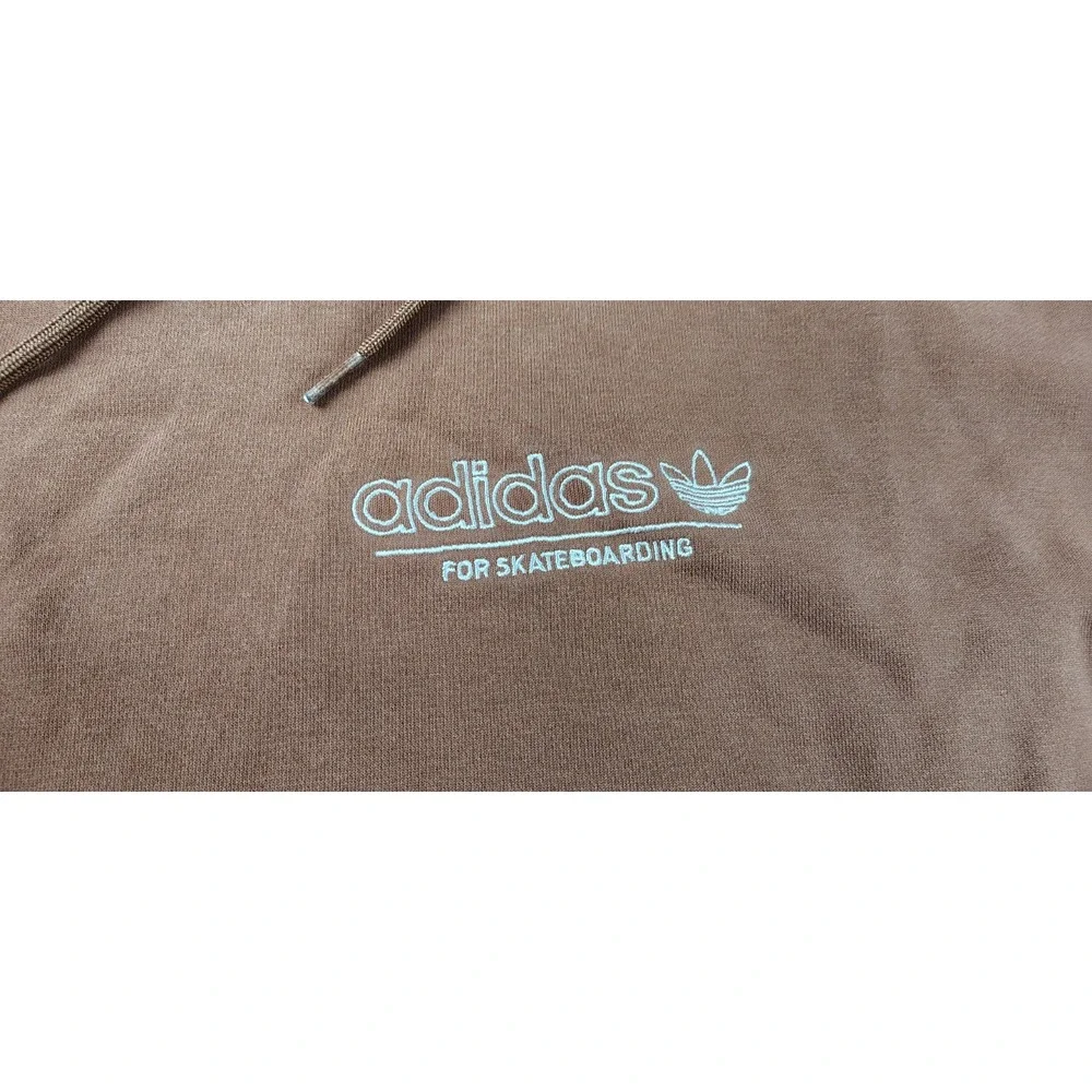 Adidas S 4.0 Strike Through Hoodie Skateboarding Pullover Trefoil Brown IJ0982 *